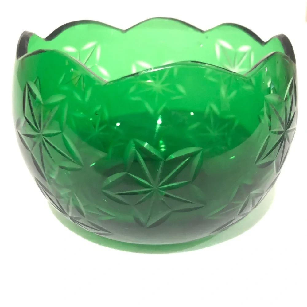 Red & Green Glass Candle Holders Set of 2